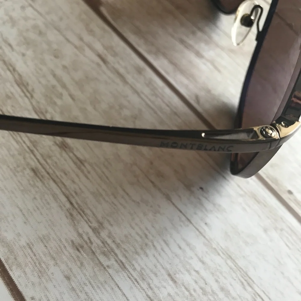 MONTBLANC Gunmetal Frame Mens Sunglasses with Case